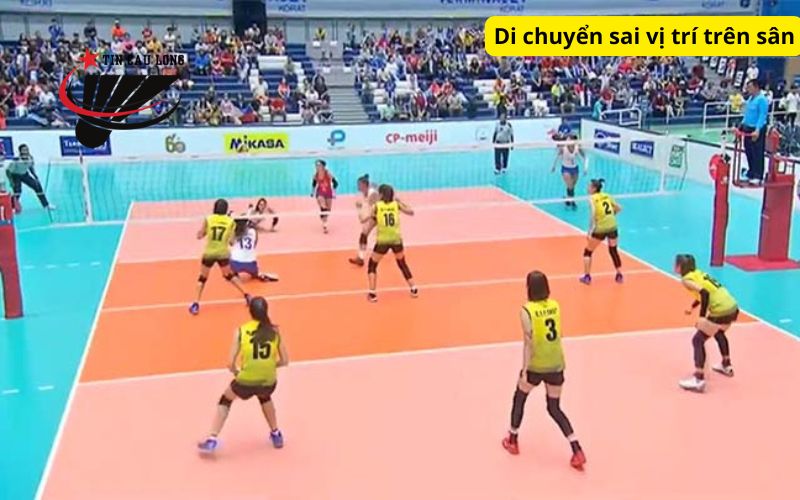 Di chuyển sai vị trí trên sân